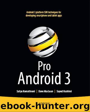 Pro Android 3 by Komatineni Satya