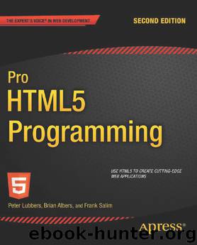 Pro HTML5 Programming: Powerful APIs for Richer Internet Application Development by Peter Lubbers & Frank Salim & Brian Albers