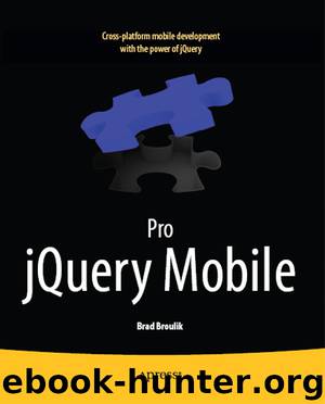 Pro JQuery Mobile by Brad Broulik