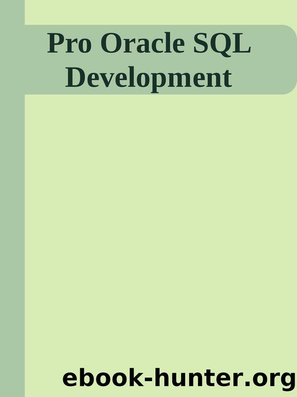 Pro Oracle SQL Development by 2023