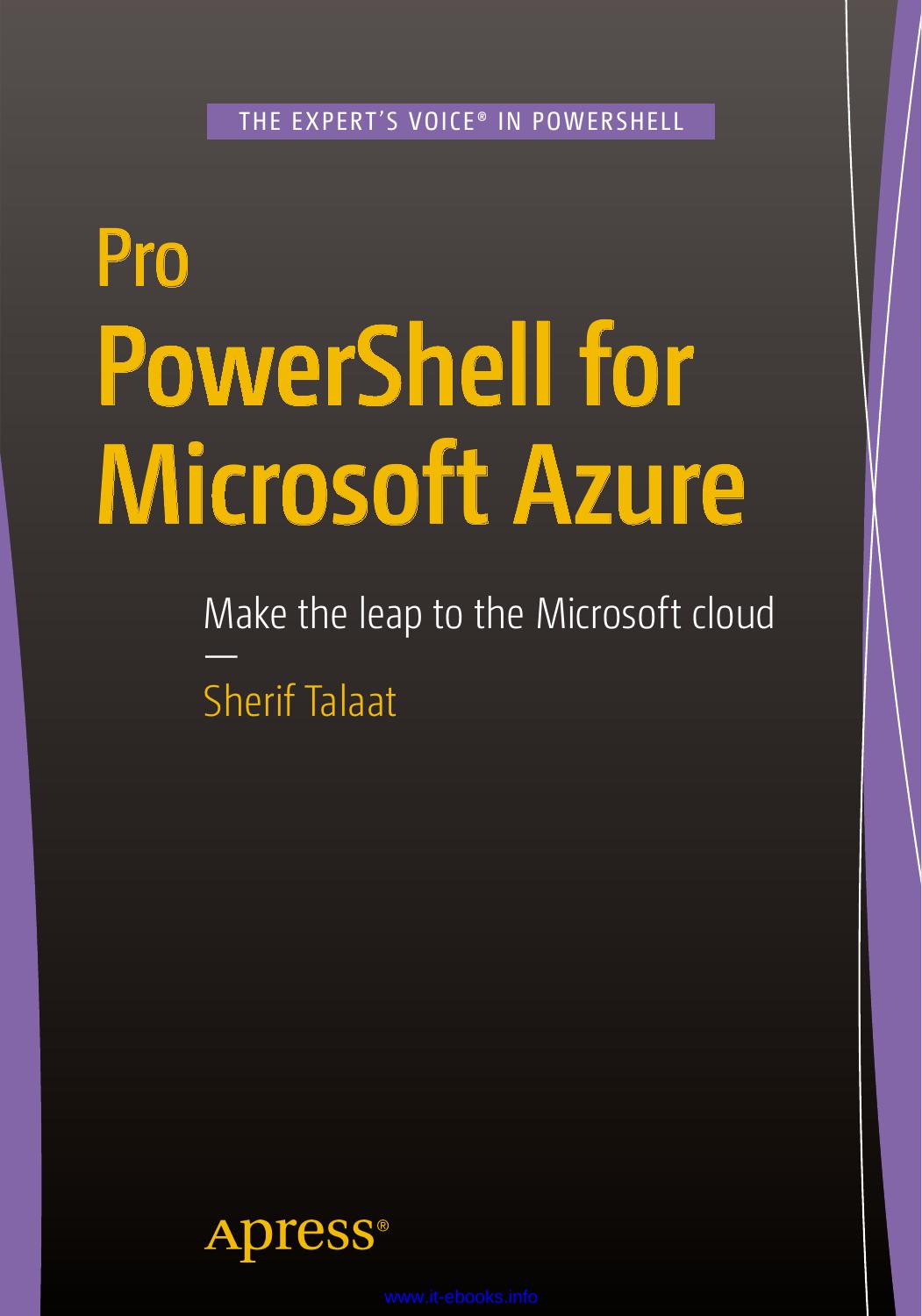 Pro PowerShell for Microsoft Azure by Sherif Talaat