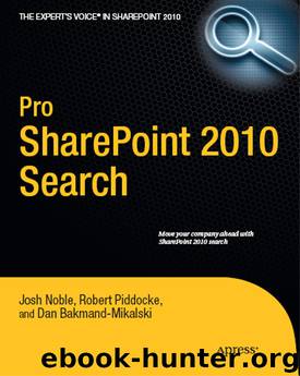 Pro SharePoint 2010 Search by Josh Noble Robert Piddocke & Dan Bakmand-Mikalski