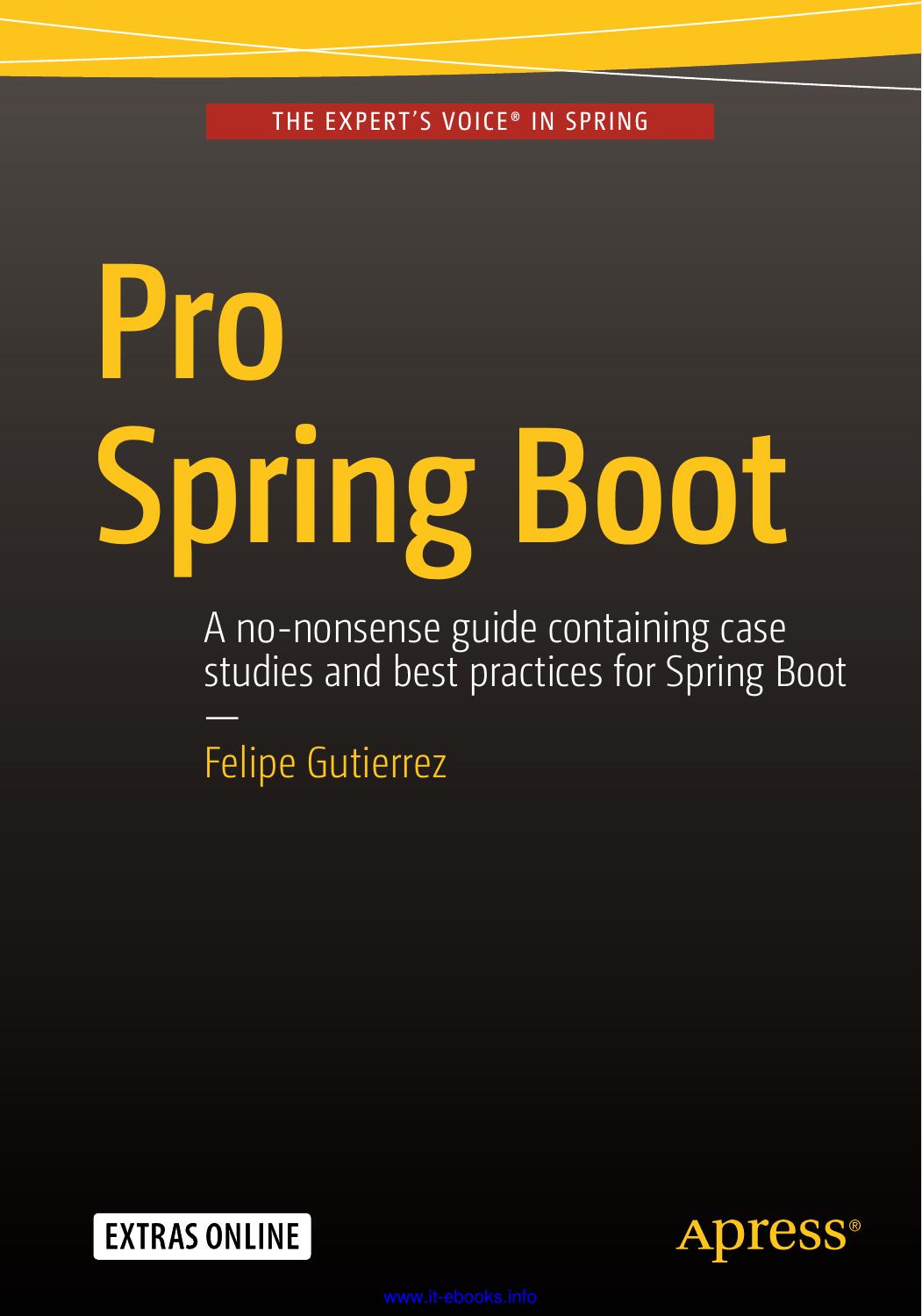 Pro Spring Boot by Unknown