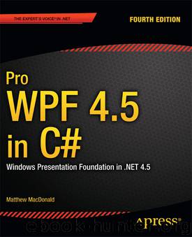 Pro WPF 4.5 in C# by Matthew MacDonald