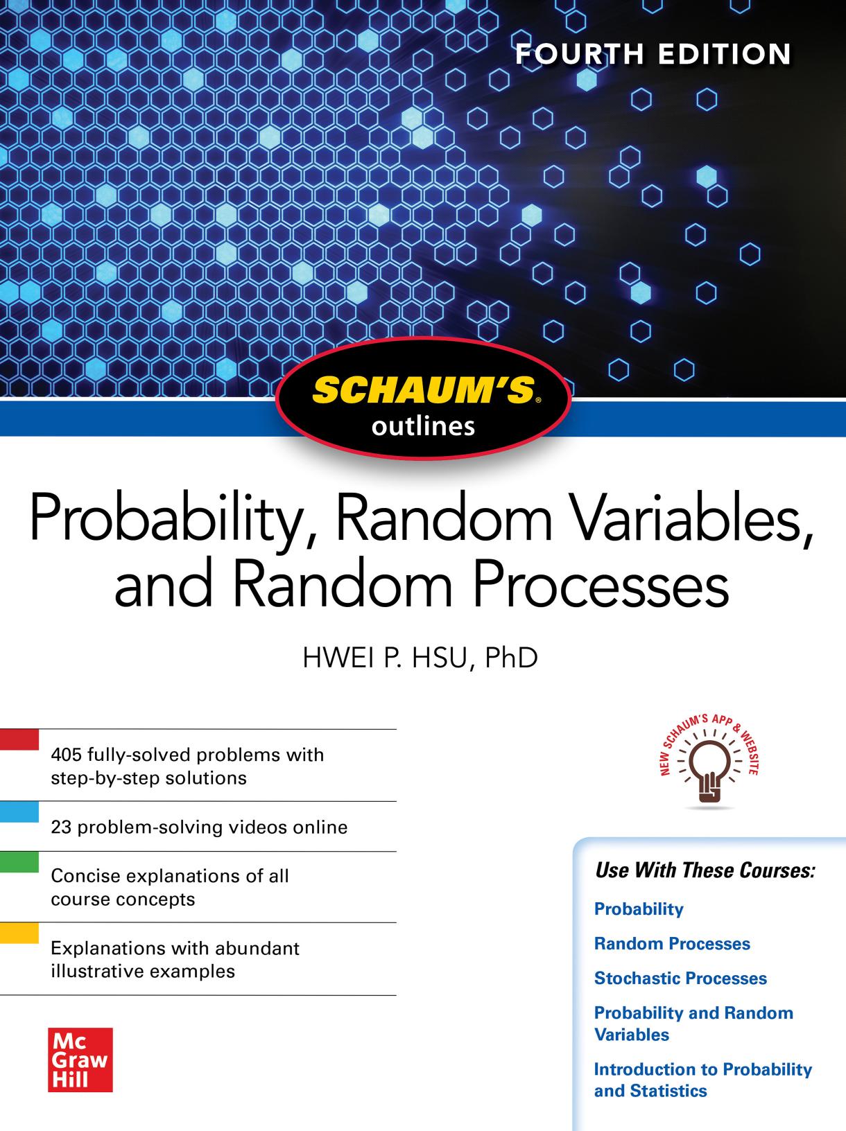 Probability, Random Variables, And Random Processes by Hwei P. Hsu