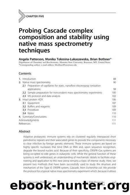 Probing Cascade complex composition and stability using native mass spectrometry techniques by Angela Patterson & Monika Tokmina-Lukaszewska & Brian Bothner