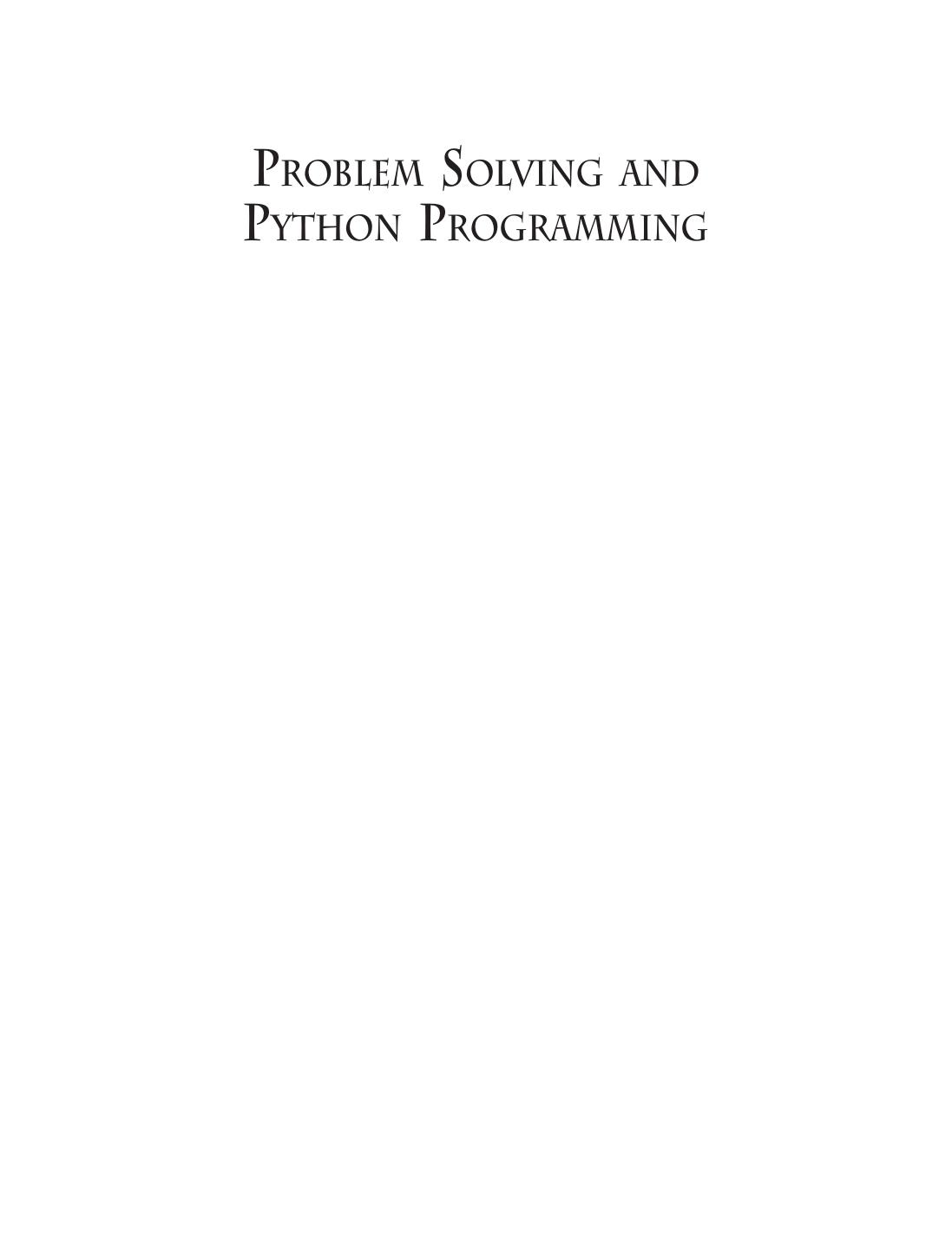 Problem Solving and Python Programming Anna University Balagurusamy by Unknown