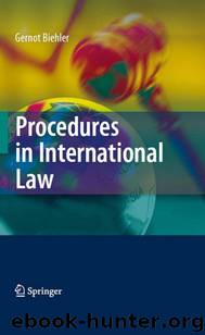 Procedures in International Law by Unknown