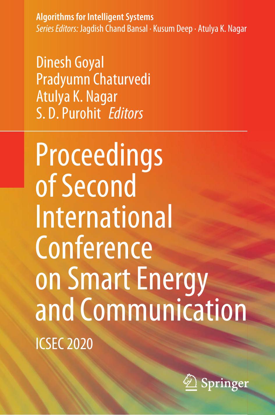 Proceedings of Second International Conference on Smart Energy and Communication: ICSEC 2020 by Dinesh Goyal Pradyumn Chaturvedi Atulya K. Nagar S.D. Purohit