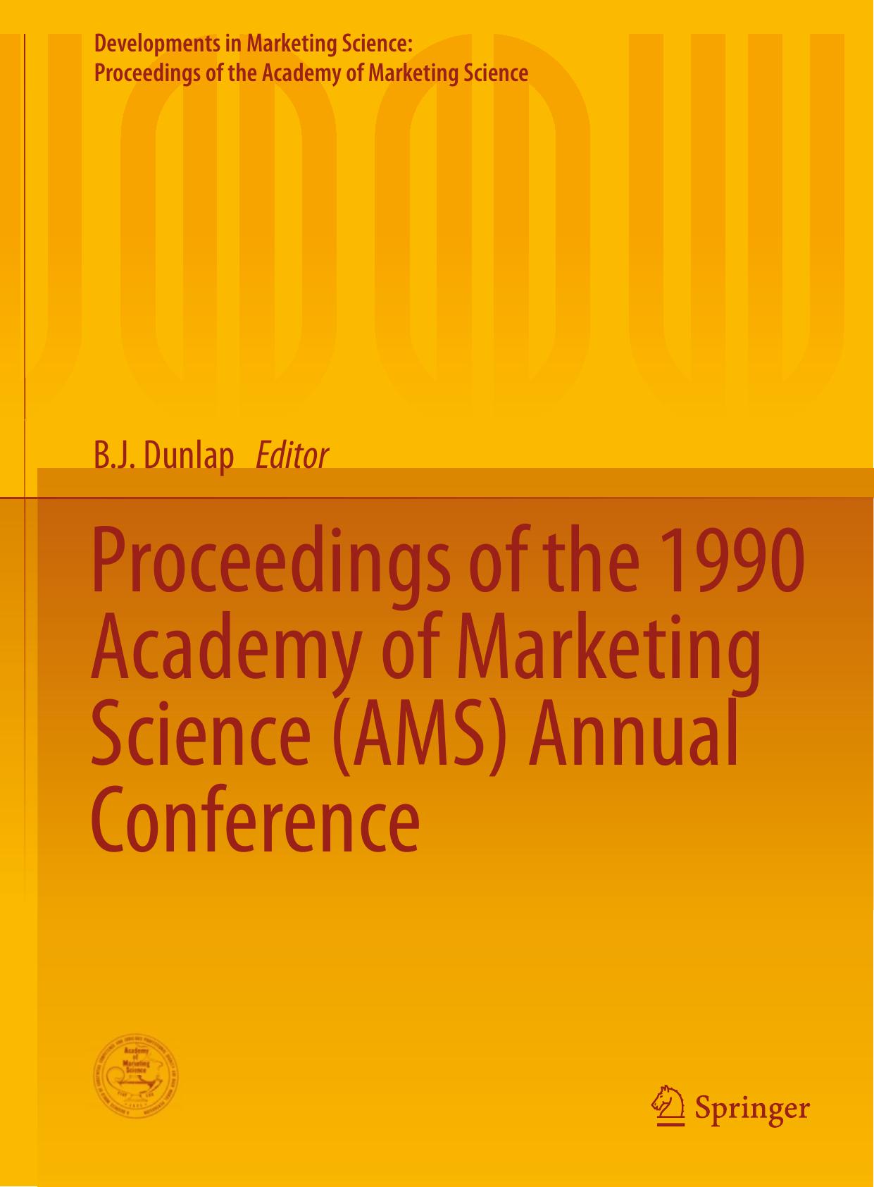 Proceedings of the 1990 Academy of Marketing Science (AMS) Annual Conference by B. J. Dunlap (eds.)