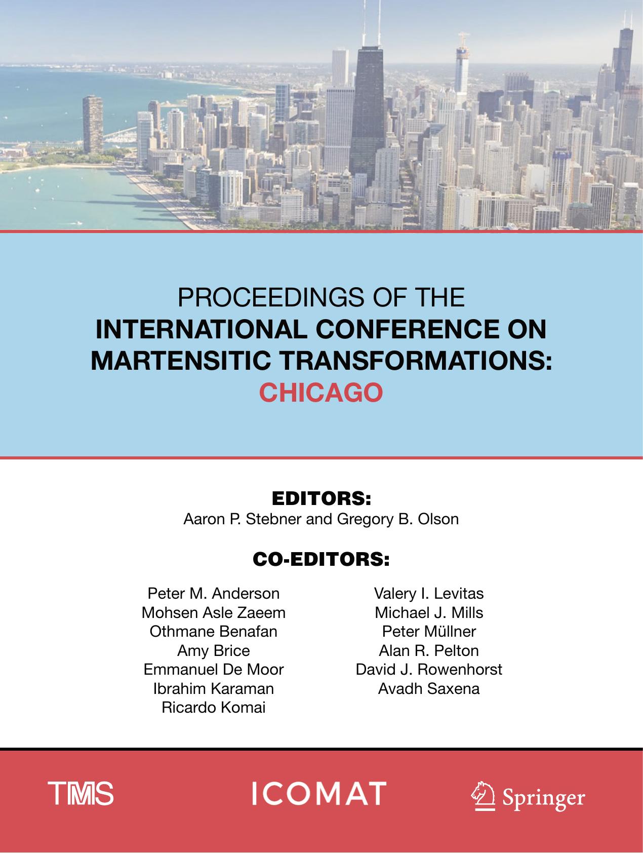 Proceedings of the International Conference on Martensitic Transformations: Chicago by J. K. Mandal Goutam Saha Debdatta Kandar Arnab Kumar Maji