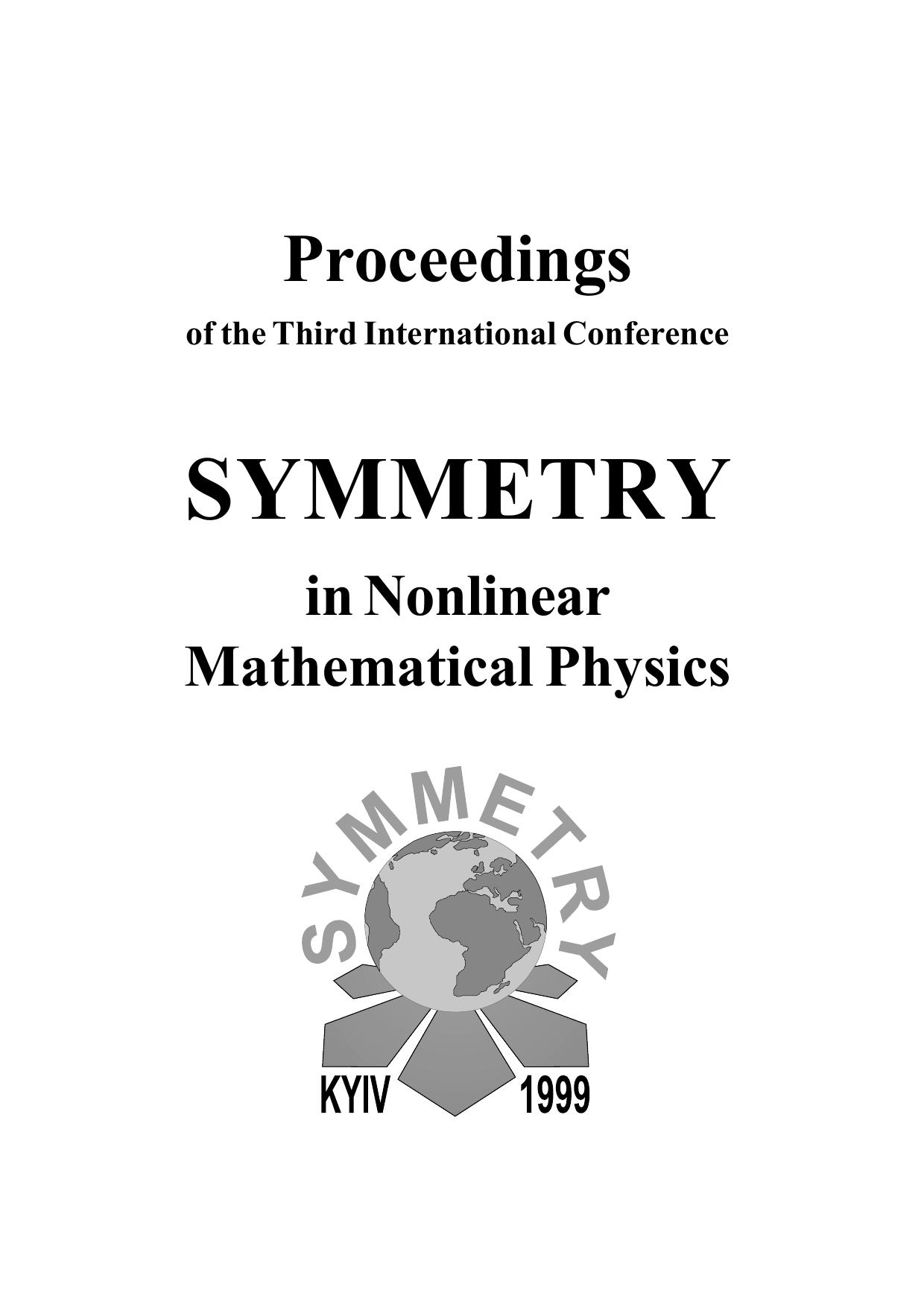 Proceedings of the Third International Conference SYMMETRY in Nonlinear Mathematical Physics, part 1 by A.M. Samoilenko