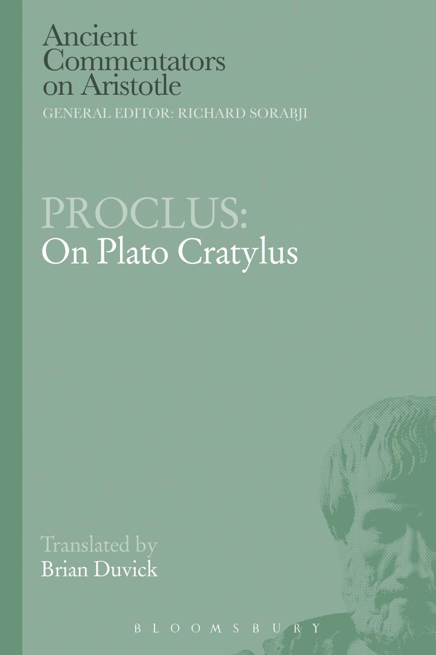 Proclus: On Plato Cratylus by Duvick Brian;Proclus