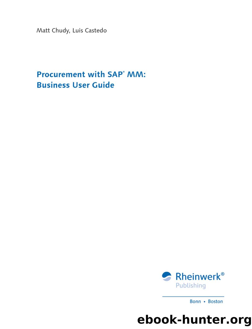 Procurement with SAP MM by Business User Guide