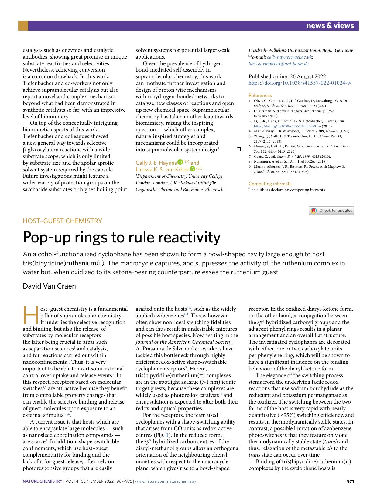 Producing performance-advantaged bioplastics by Robin M. Cywar & Gregg T. Beckham