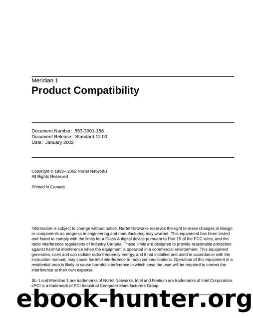 Product Compatibility by Nortel Networks