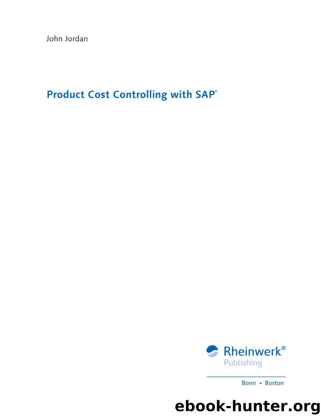 Product Cost Controlling with SAP by Unknown