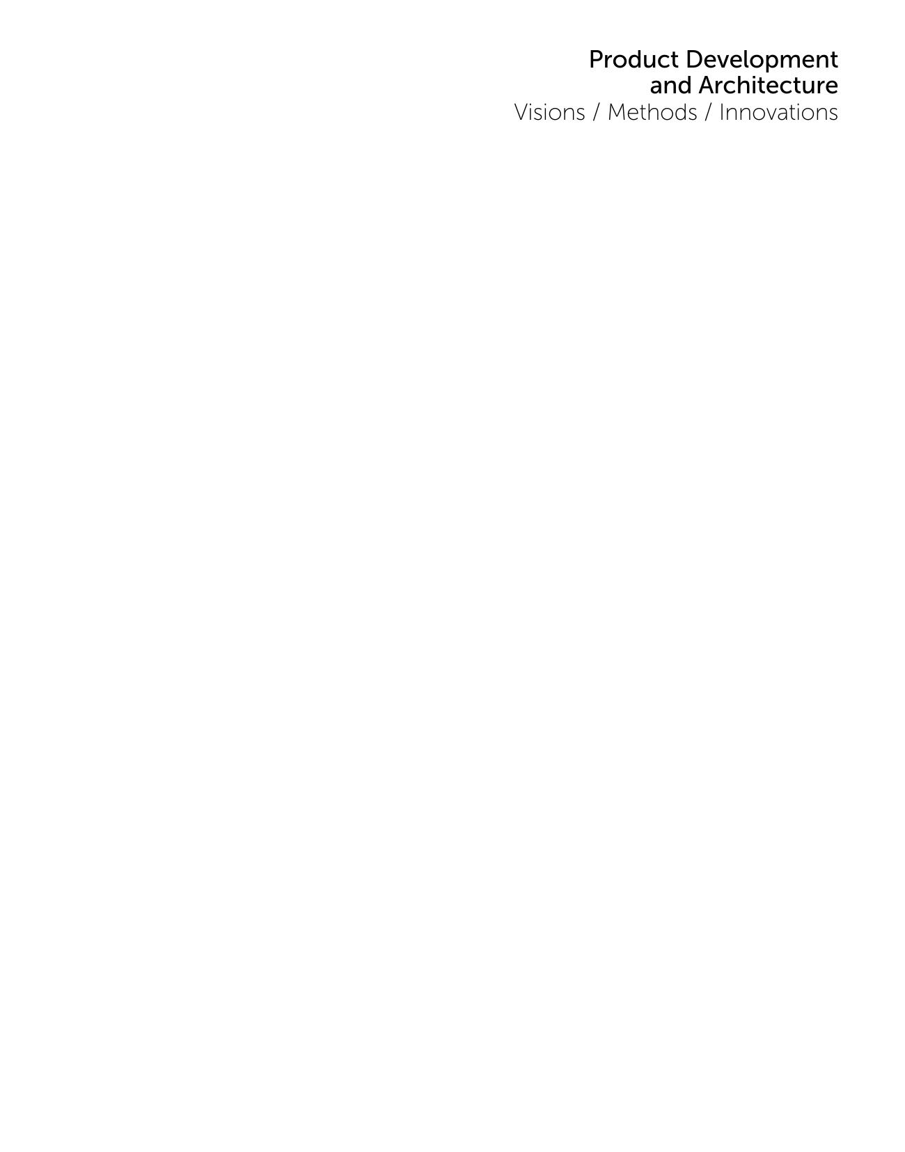 Product Development Architecture by Uta Pottgiesser & Holger Strauss