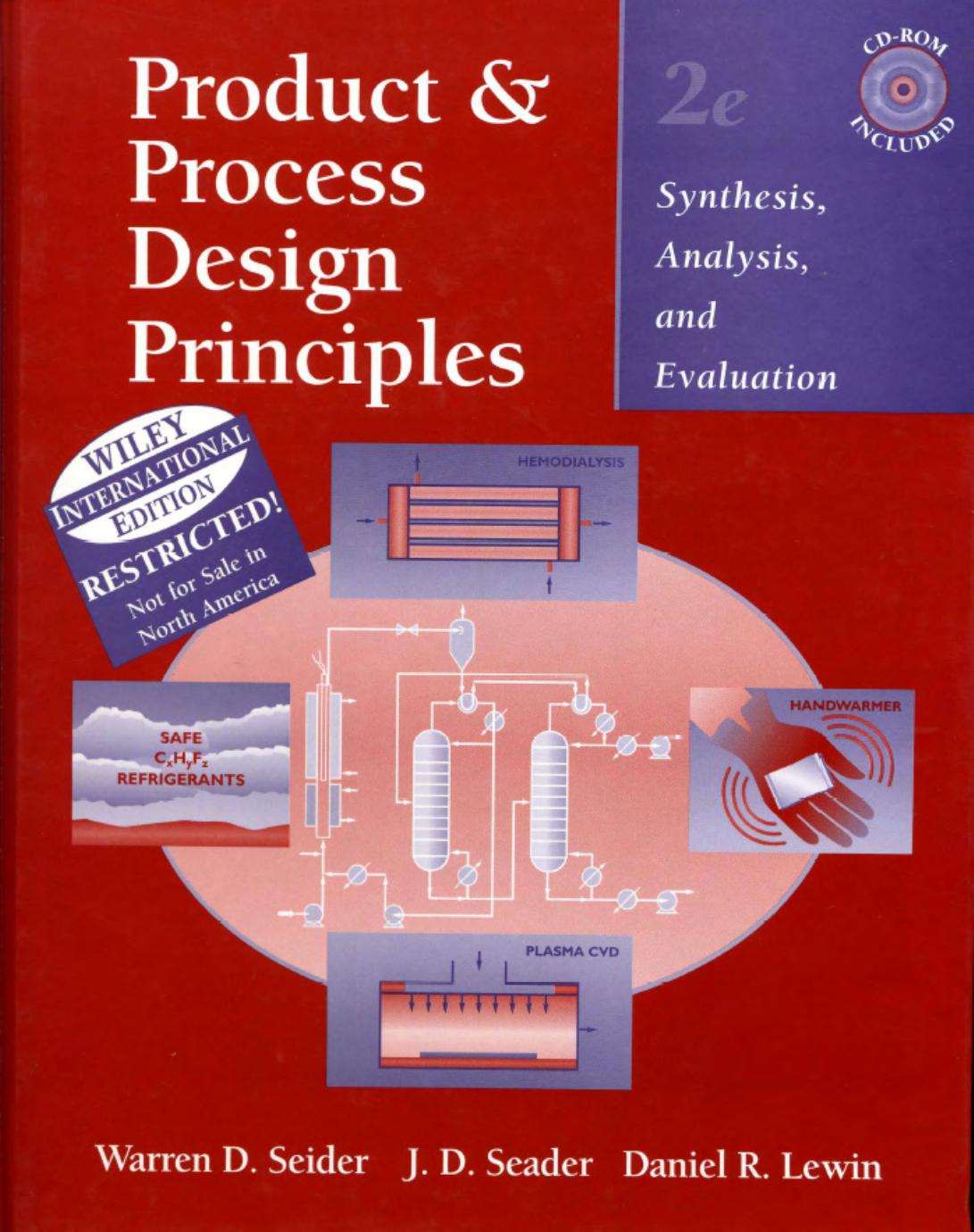 Product Process Design Principles Synthesis Analysis Evaluation by Unknown