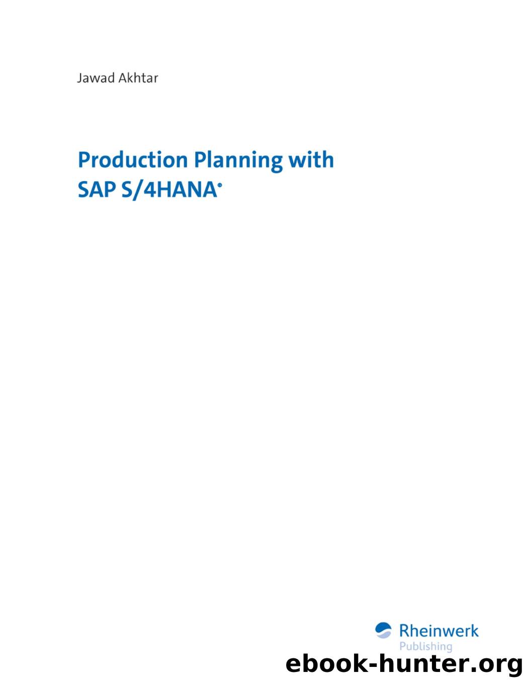 Production Planning with SAP S4HANA by Unknown