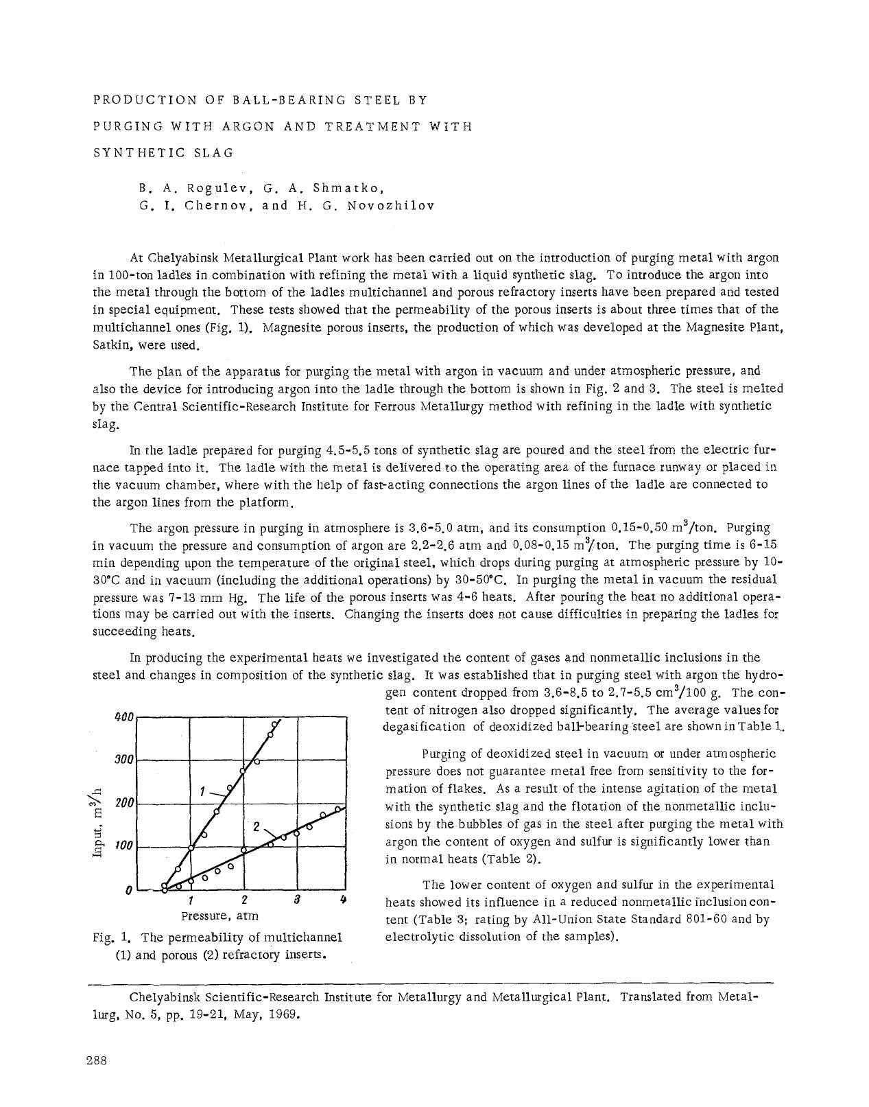 Production of ball-bearing steel by purging with argon and treatment with synthetic slag by Unknown