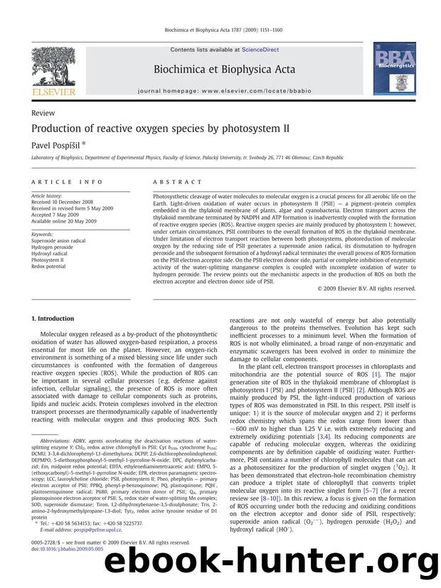Production of reactive oxygen species by photosystem II by Pavel Pospíšil