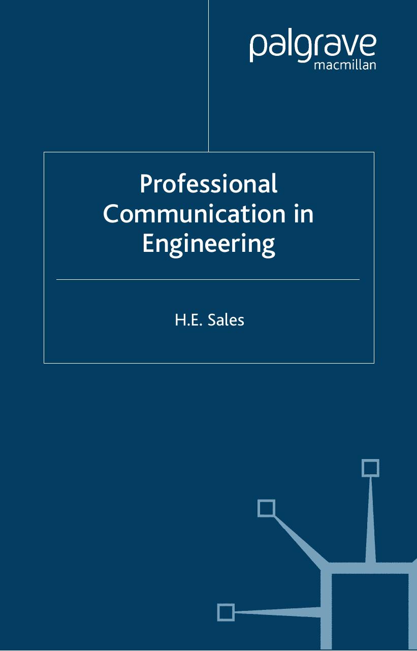 Professional Communication in Engineering by Hazel Sales