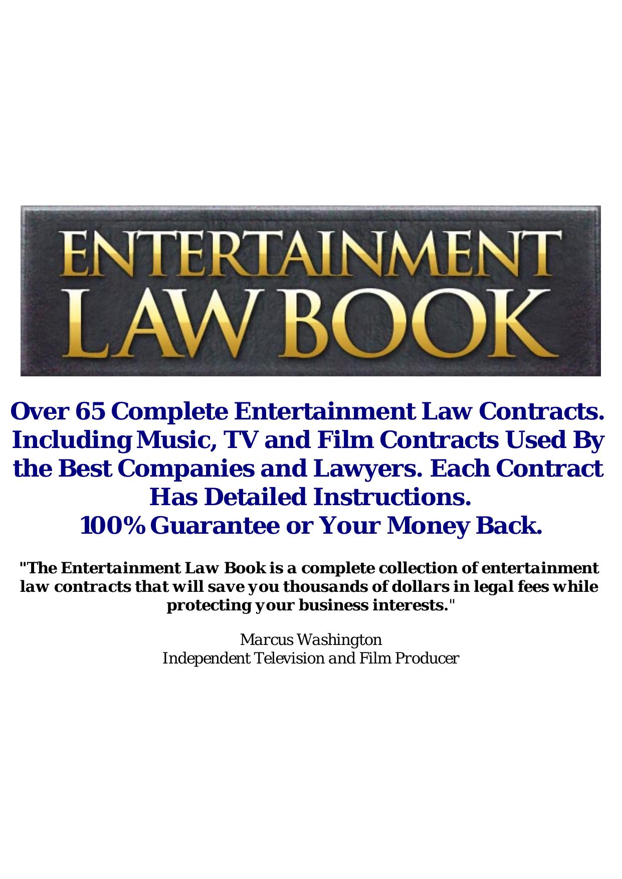 Professional Music, Film And Television Contracts EBook. by Best of Kuszter's Collection