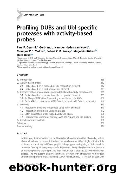 Profiling DUBs and Ubl-specific proteases with activity-based probes by unknow