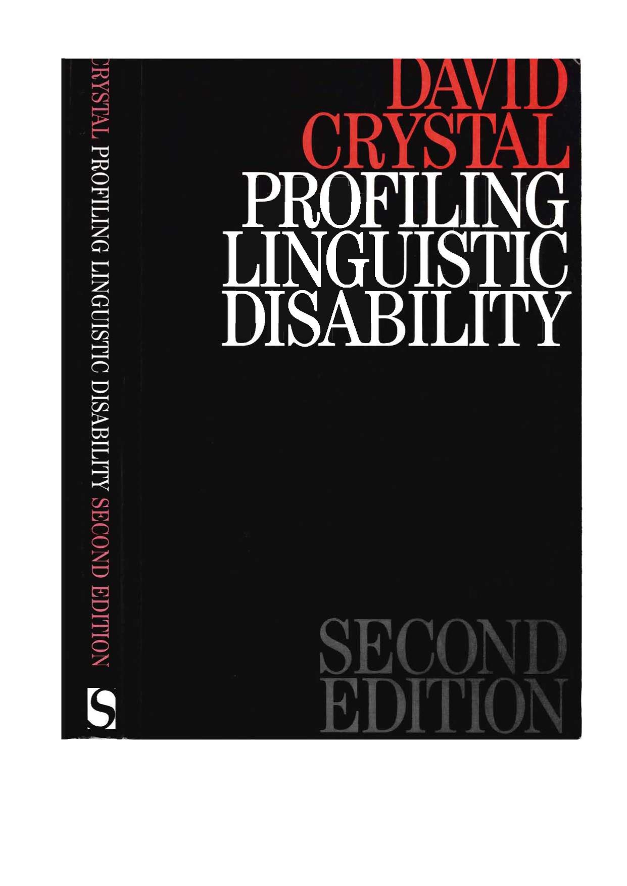Profiling Linguistic Disability by David Crystal