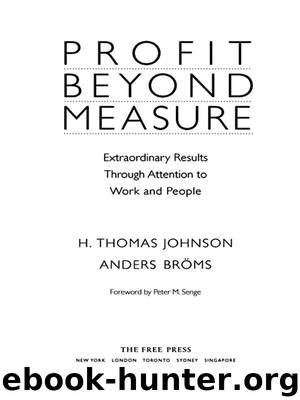 Profit Beyond Measure by H. Thomas Johnson & Anders Bröms