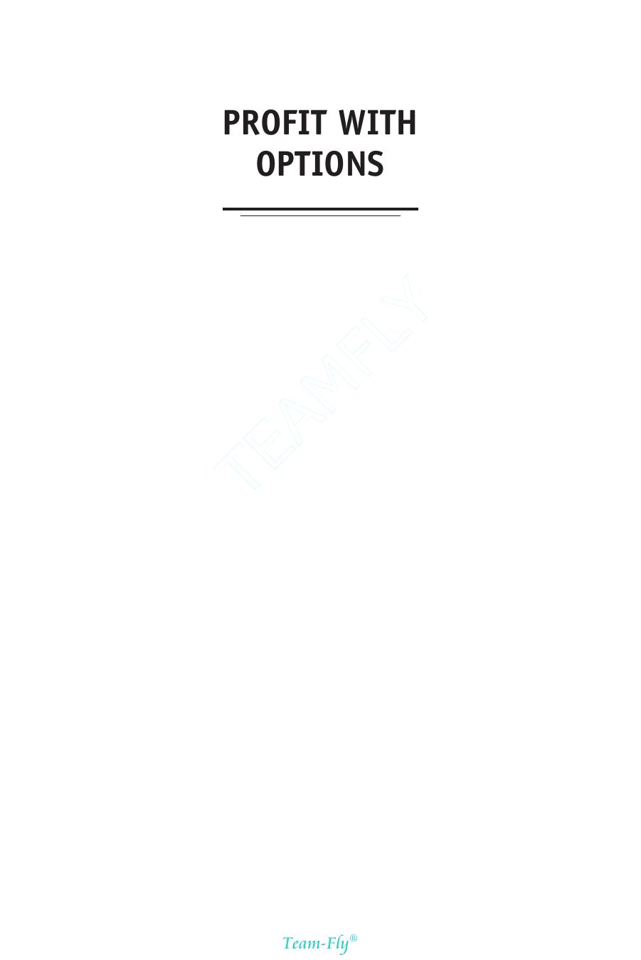 Profit With Options Essential Methods for Investing Success by Unknown