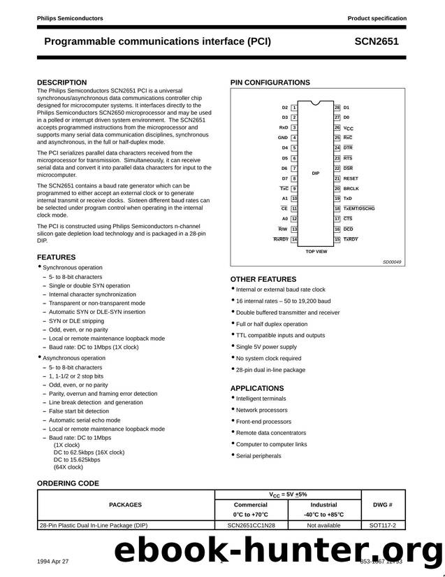 Programmable communications interface (PCI) by Philips Semiconductors
