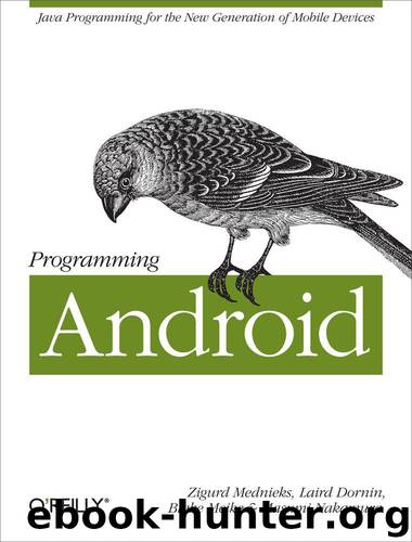 Programming Android by Zigurd Mednieks & Laird Dornin & G. Blake Meike & Masumi Nakamura