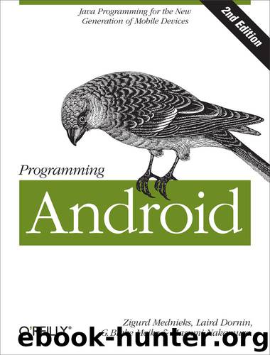 Programming Android by Zigurd Mednieks Laird Dornin G. Blake Meike & Masumi Nakamura