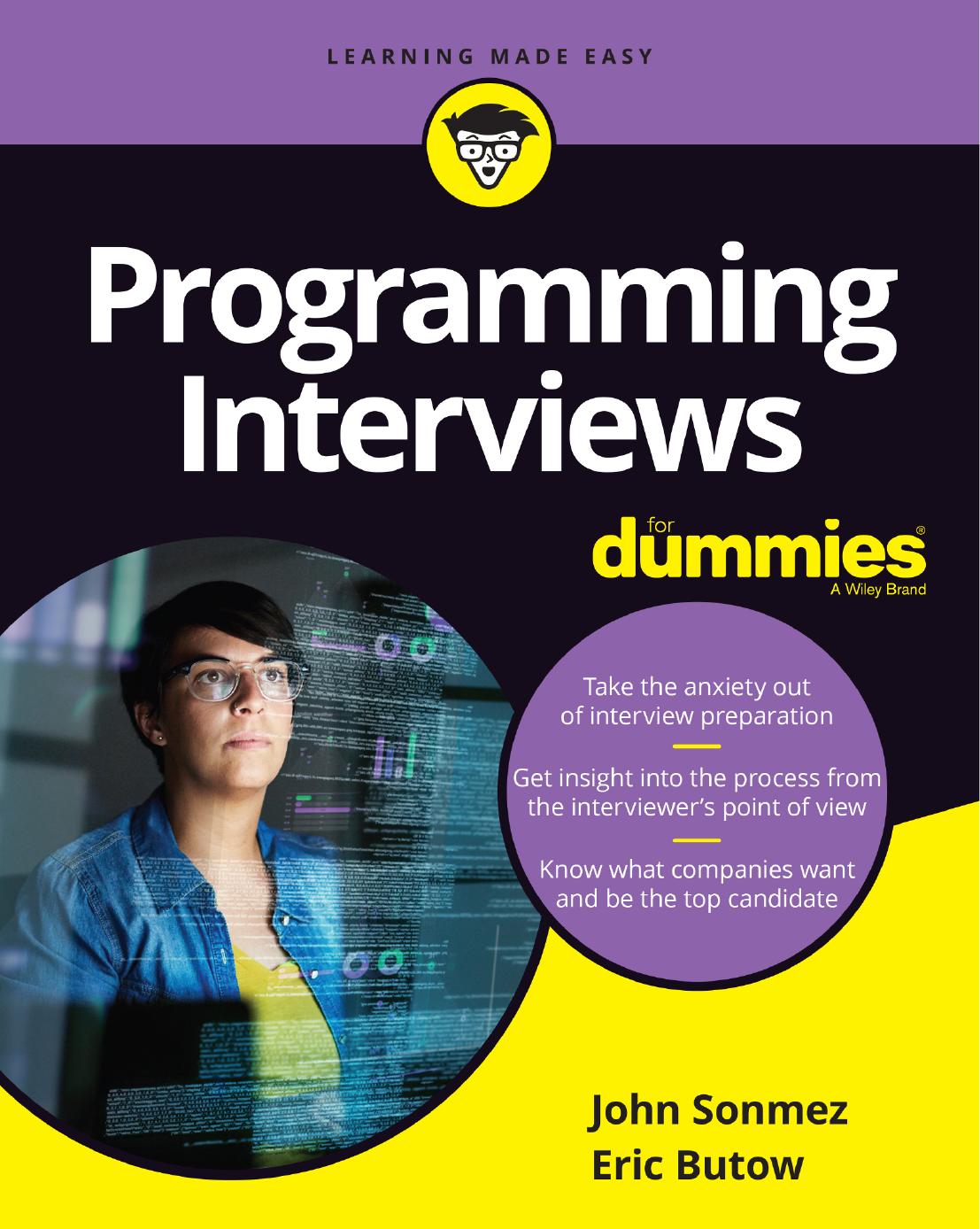 Programming Interviews For Dummies by John Sonmez Eric Butow