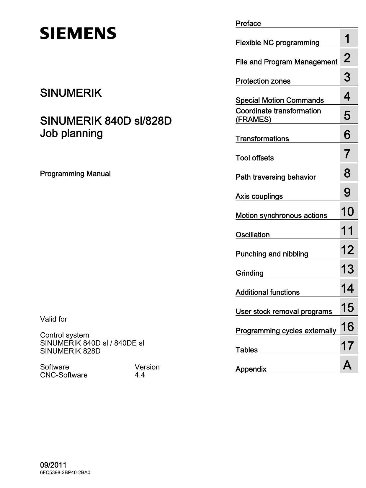 Programming Manual Job planning by Siemens AG & I DT MC