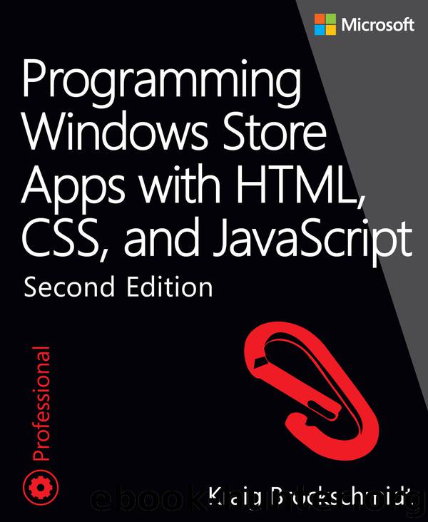 Programming Windows Store Apps with HTML, CSS, and JavaScript by Kraig Brockschmidt