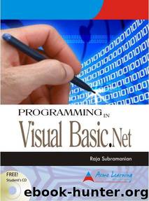 Programming in Visual Basic.Net by Dr. Raja Subramanian