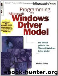 Programming the Microsoft Windows Driver Model by Walter Oney