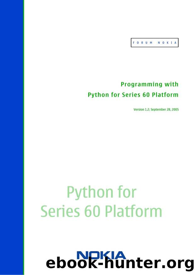 Programming with Python for Series 60 Platform by Nokia