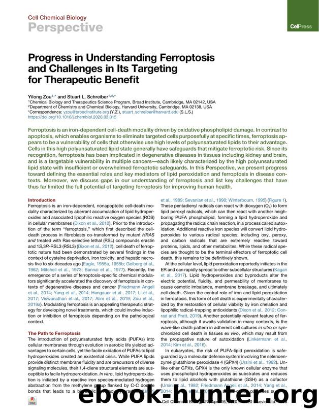 Progress in Understanding Ferroptosis and Challenges in Its Targeting for Therapeutic Benefit by Yilong Zou & Stuart L. Schreiber