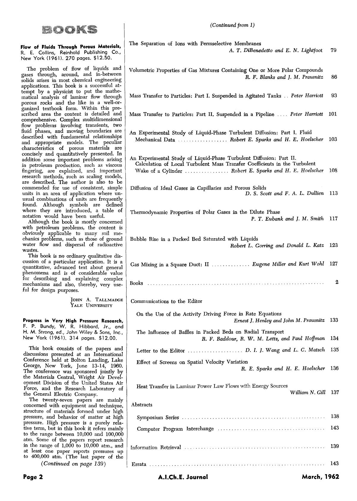 Progress in very high pressure research, F. P. Bundy, W. R. Hibbard, Jr., and H. M. Strong, ed., John Wiley & Sons, Inc., New York (1961). 314 pages. [dollar]12.00 by Unknown
