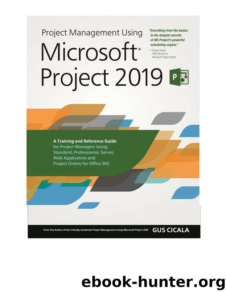 Project Management Using Microsoft Project 2019: A Training and Reference Guide for Project Managers Using Standard, Professional, Server, Web Application and Project Online for Office 365 by Cicala Gus