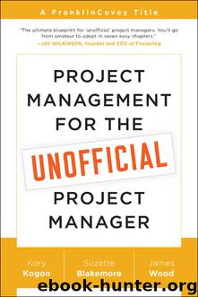 Project Management for the Unofficial Project Manager: A FranklinCovey Title by Kory Kogon & Suzette Blakemore & James Wood
