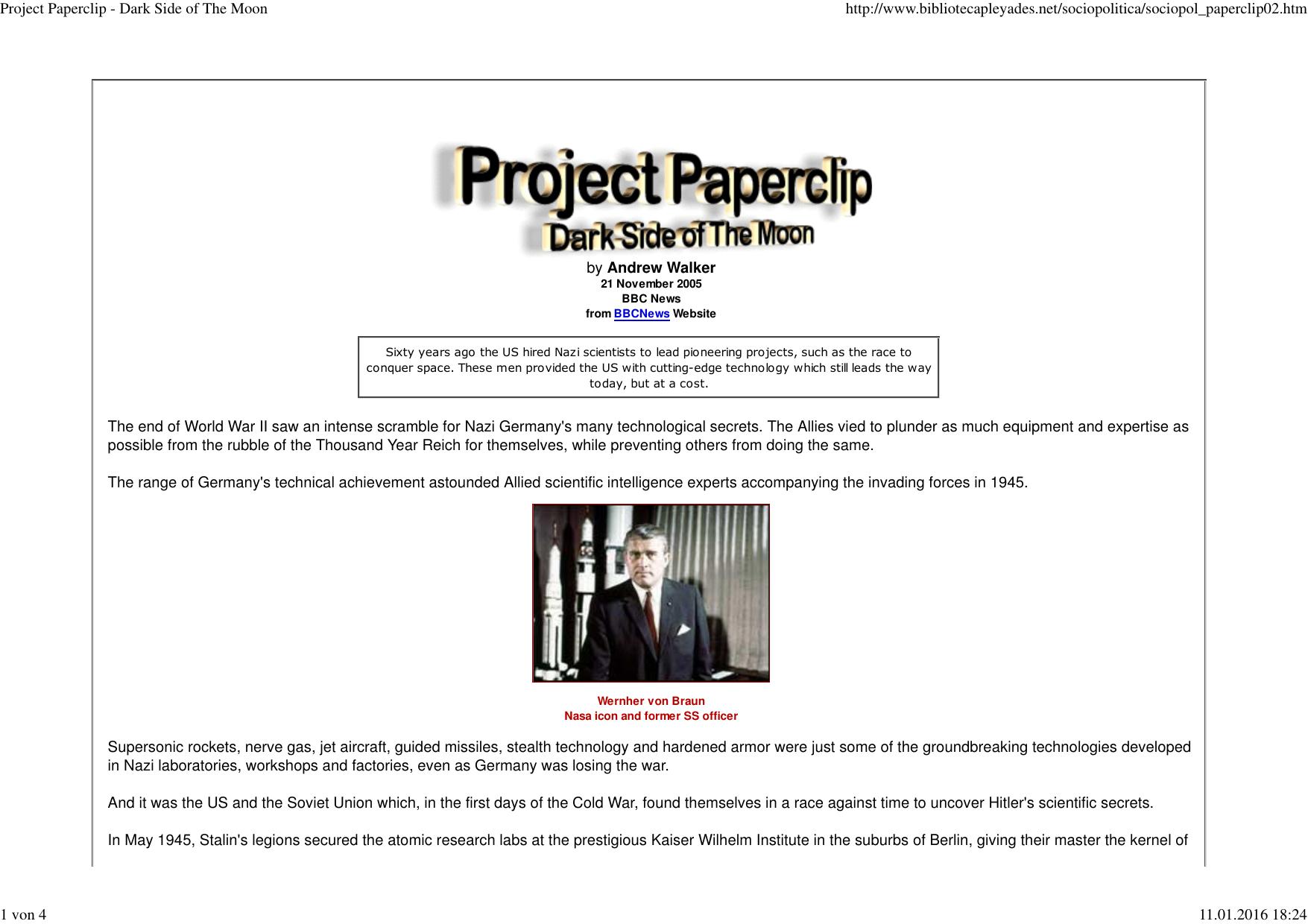 Project Paperclip - Dark Side of The Moon by Gigabyte