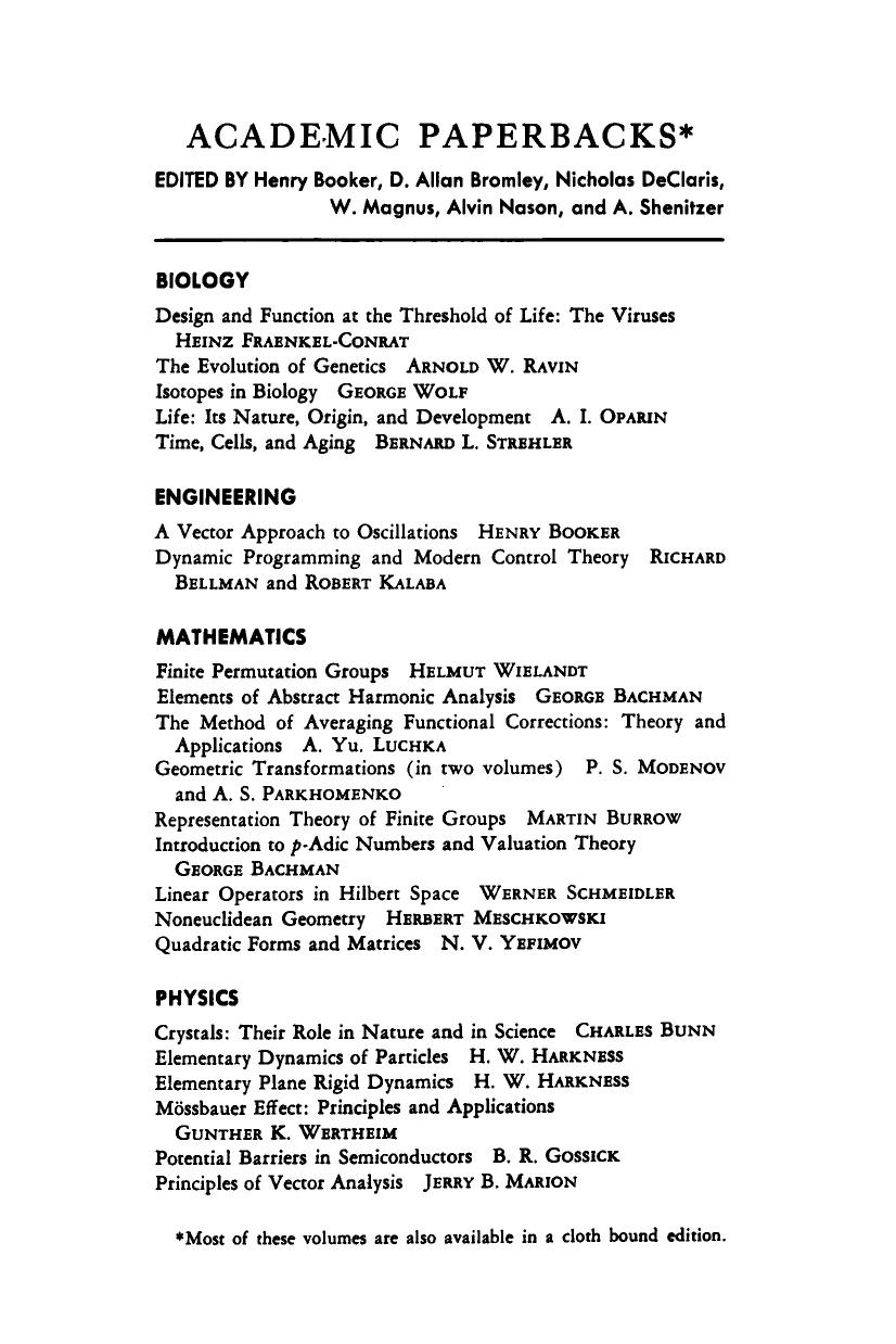 Projective Transformations. Geometric Transformations by P. S. Modenov A. S. Parkhomenko Henry Booker D. Allan Bromley and Nicholas DeClaris (Auth.)