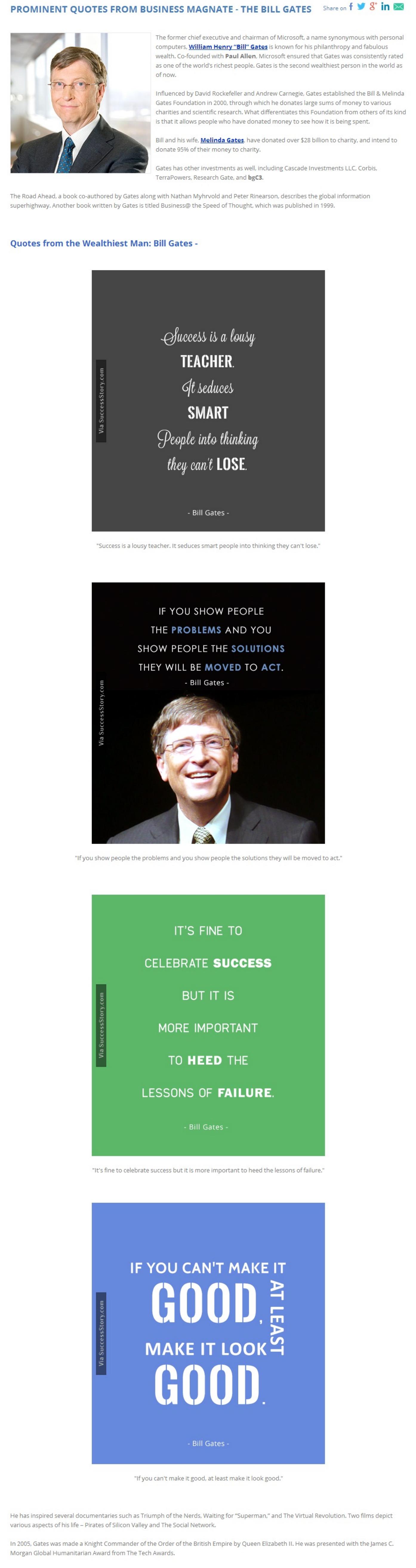 Prominent Quotes From Business Magnate by The Bill Gates