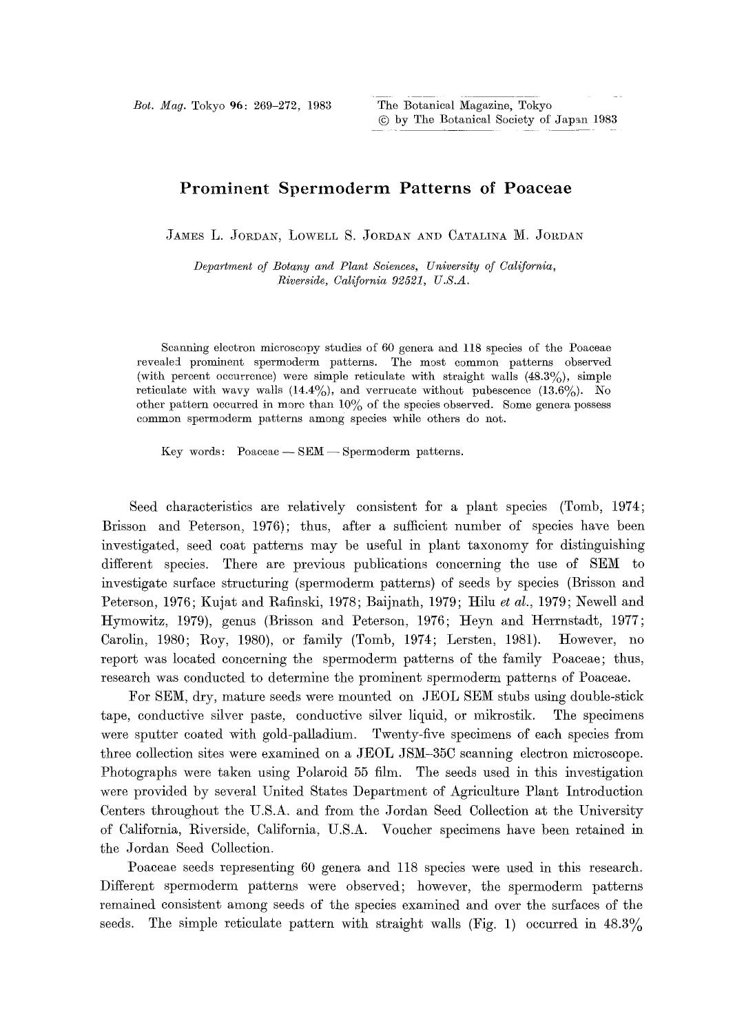Prominent spermoderm patterns of Poaceae by Unknown
