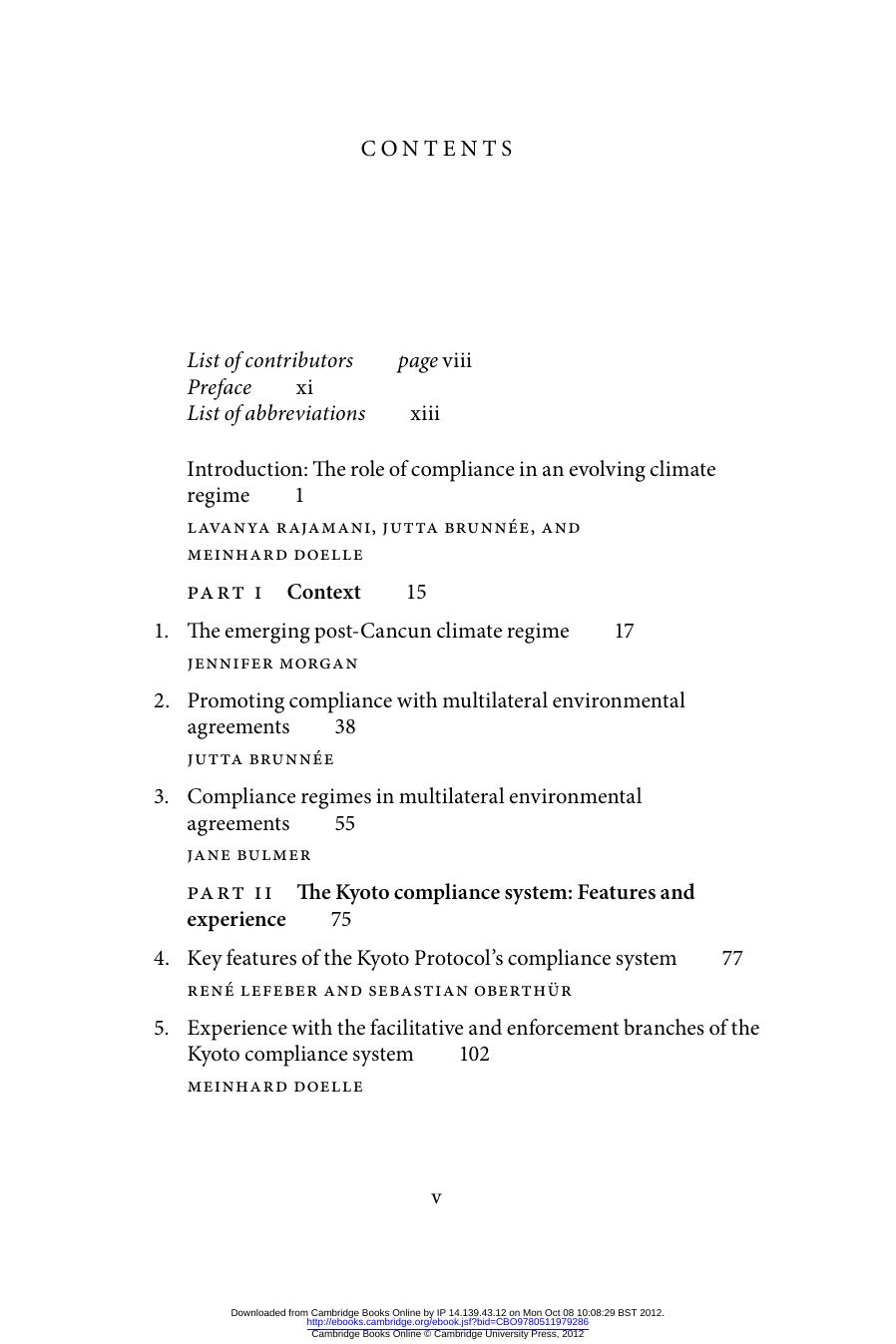 Promoting Compliance in an Evolving Climate Regime by Jutta Brunnée & Meinhard Doelle & Lavanya Rajamani